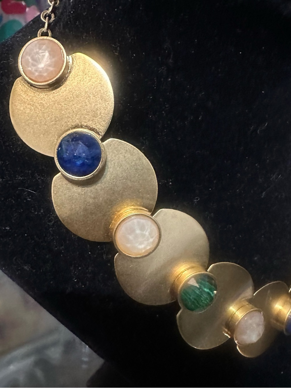 NWT Kate spade Gold-Tone Multistone Disc Necklace - Women Jewelry - Picture 2 of 9